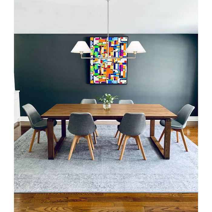 Leila Brushed Nickel 2 Light 42 Inch Linear Chandelier Z-Lite 744-42L-BN | theLightShop