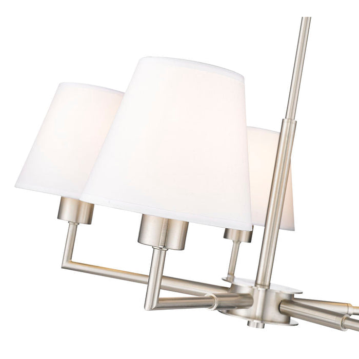 Leila Brushed Nickel 5 Light 26 Inch Chandelier Z-Lite 744-26R-BN | theLightShop