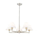 Leila Brushed Nickel 5 Light 34 Inch Chandelier Z-Lite 744-34R-BN | theLightShop