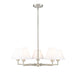Leila Brushed Nickel 5 Light 34 Inch Chandelier Z-Lite 744-34R-BN | theLightShop