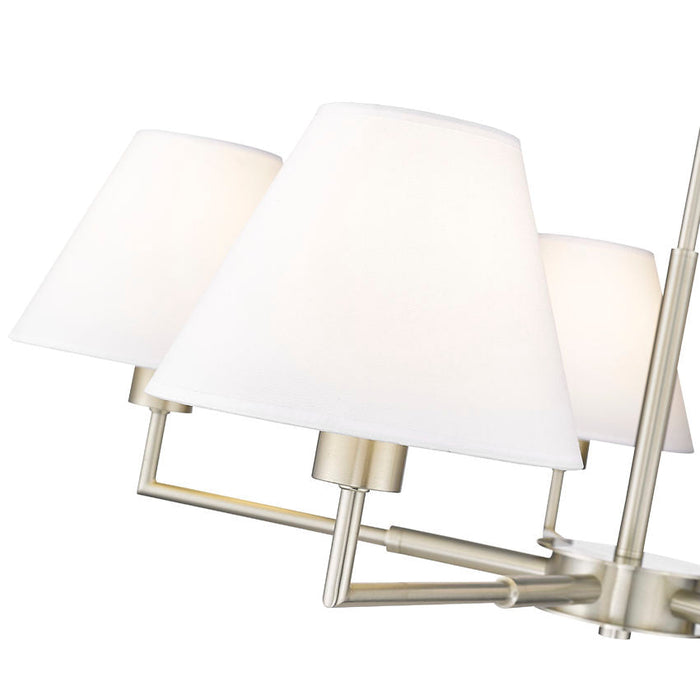 Leila Brushed Nickel 5 Light 34 Inch Chandelier Z-Lite 744-34R-BN | theLightShop