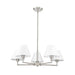 Leila Brushed Nickel 5 Light 34 Inch Chandelier Z-Lite 744-34R-BN | theLightShop