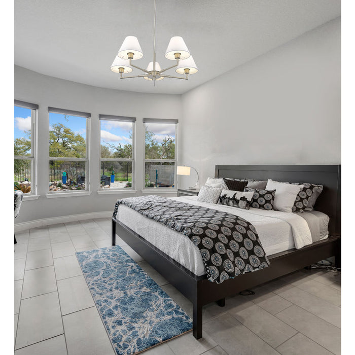 Leila Brushed Nickel 5 Light 34 Inch Chandelier Z-Lite 744-34R-BN | theLightShop