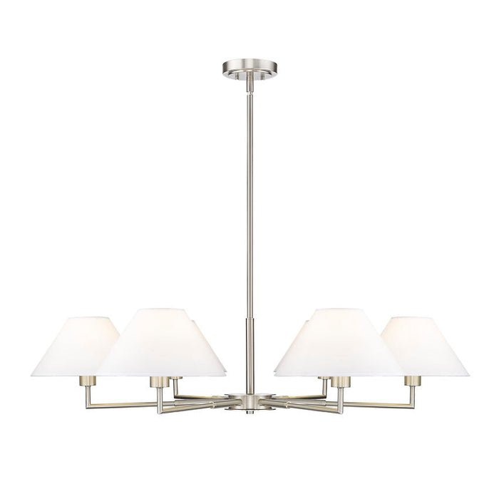 Leila Brushed Nickel 6 Light 44 Inch Chandelier Z-Lite 744-44R-BN | theLightShop