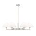 Leila Brushed Nickel 6 Light 44 Inch Chandelier Z-Lite 744-44R-BN | theLightShop