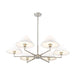 Leila Brushed Nickel 6 Light 44 Inch Chandelier Z-Lite 744-44R-BN | theLightShop