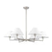 Leila Brushed Nickel 6 Light 44 Inch Chandelier Z-Lite 744-44R-BN | theLightShop