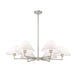 Leila Brushed Nickel 6 Light 44 Inch Chandelier Z-Lite 744-44R-BN | theLightShop