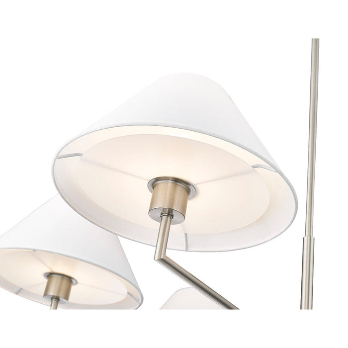 Leila Brushed Nickel 6 Light 44 Inch Chandelier Z-Lite 744-44R-BN | theLightShop