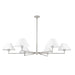 Leila Brushed Nickel 6 Light 63 Inch Chandelier Z-Lite 744-63R-BN | theLightShop