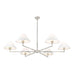 Leila Brushed Nickel 6 Light 63 Inch Chandelier Z-Lite 744-63R-BN | theLightShop