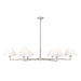 Leila Brushed Nickel 6 Light 63 Inch Chandelier Z-Lite 744-63R-BN | theLightShop