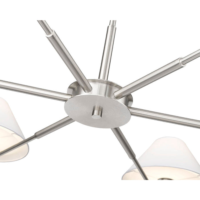 Leila Brushed Nickel 6 Light 63 Inch Chandelier Z-Lite 744-63R-BN | theLightShop