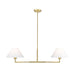 Leila Luxe Gold 2 Light 42 Inch Linear Chandelier Z-Lite 744-42L-LG | theLightShop