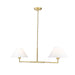 Leila Luxe Gold 2 Light 42 Inch Linear Chandelier Z-Lite 744-42L-LG | theLightShop