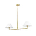 Leila Luxe Gold 2 Light 42 Inch Linear Chandelier Z-Lite 744-42L-LG | theLightShop