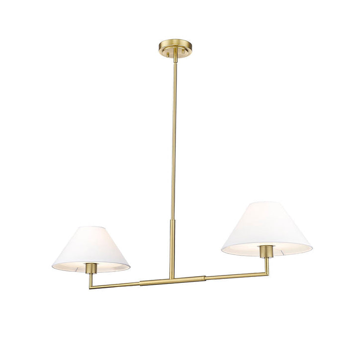 Leila Luxe Gold 2 Light 42 Inch Linear Chandelier Z-Lite 744-42L-LG | theLightShop