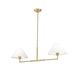 Leila Luxe Gold 2 Light 42 Inch Linear Chandelier Z-Lite 744-42L-LG | theLightShop