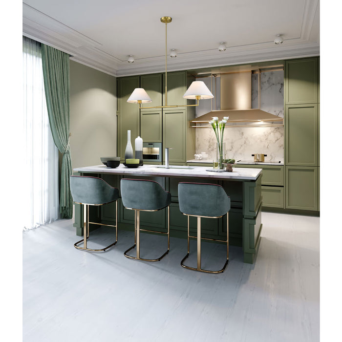 Leila Luxe Gold 2 Light 42 Inch Linear Chandelier Z-Lite 744-42L-LG | theLightShop