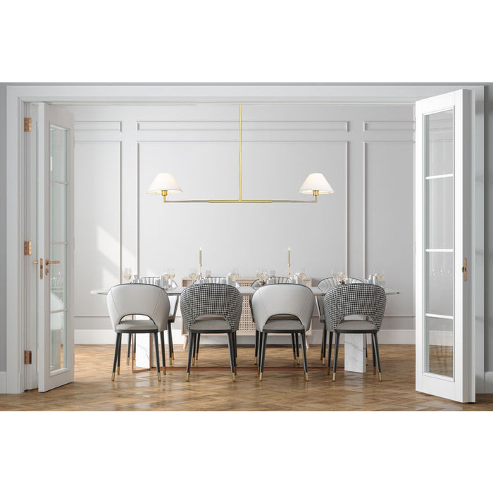 Leila Luxe Gold 2 Light 62 Inch Linear Chandelier Z-Lite 744-62L-LG | theLightShop