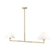 Leila Luxe Gold 2 Light 62 Inch Linear Chandelier Z-Lite 744-62L-LG | theLightShop