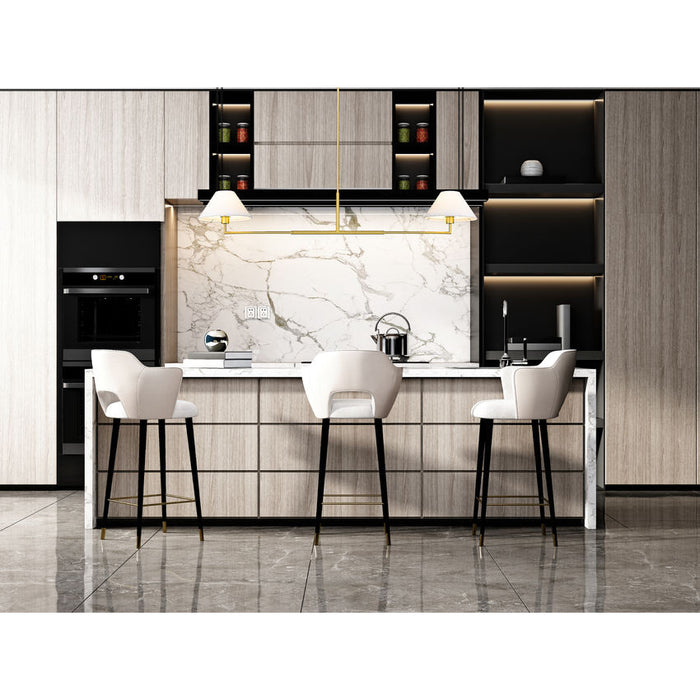 Leila Luxe Gold 2 Light 62 Inch Linear Chandelier Z-Lite 744-62L-LG | theLightShop