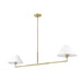 Leila Luxe Gold 2 Light 62 Inch Linear Chandelier Z-Lite 744-62L-LG | theLightShop