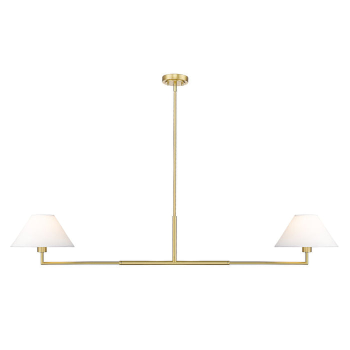 Leila Luxe Gold 2 Light 62 Inch Linear Chandelier Z-Lite 744-62L-LG | theLightShop
