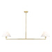 Leila Luxe Gold 2 Light 62 Inch Linear Chandelier Z-Lite 744-62L-LG | theLightShop
