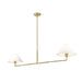 Leila Luxe Gold 2 Light 62 Inch Linear Chandelier Z-Lite 744-62L-LG | theLightShop