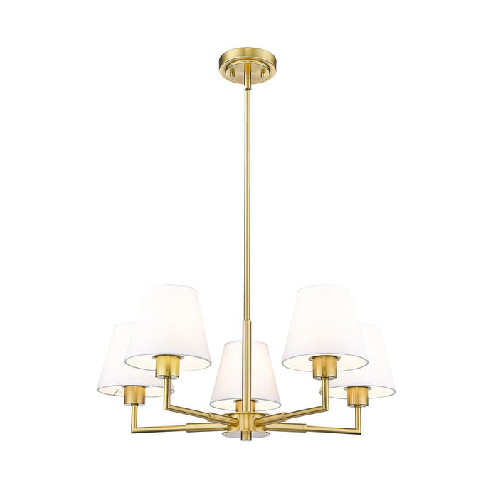 Leila Luxe Gold 5 Light 26 Inch Chandelier Z-Lite 744-26R-LG | theLightShop