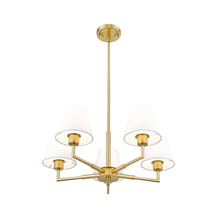 Leila Luxe Gold 5 Light 26 Inch Chandelier Z-Lite 744-26R-LG | theLightShop