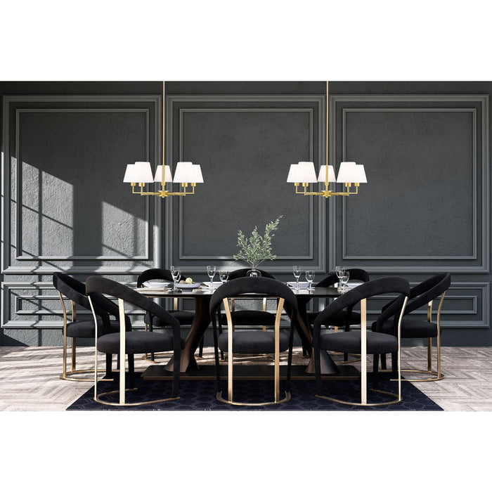 Leila Luxe Gold 5 Light 26 Inch Chandelier Z-Lite 744-26R-LG | theLightShop