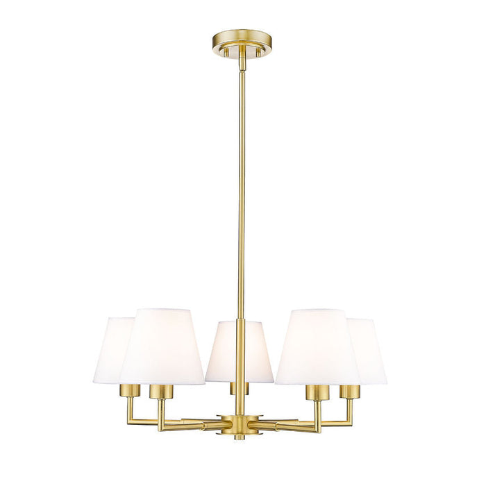 Leila Luxe Gold 5 Light 26 Inch Chandelier Z-Lite 744-26R-LG | theLightShop
