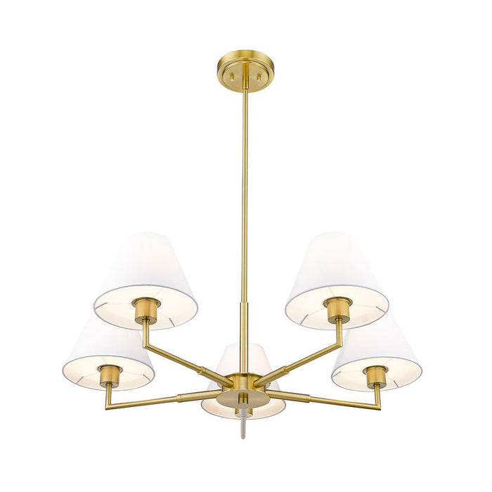 Leila Luxe Gold 5 Light 34 Inch Chandelier Z-Lite 744-34R-LG | theLightShop