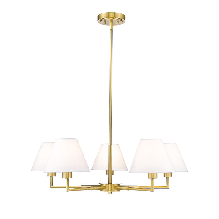 Leila Luxe Gold 5 Light 34 Inch Chandelier Z-Lite 744-34R-LG | theLightShop