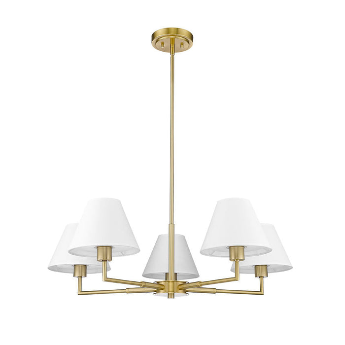 Leila Luxe Gold 5 Light 34 Inch Chandelier Z-Lite 744-34R-LG | theLightShop