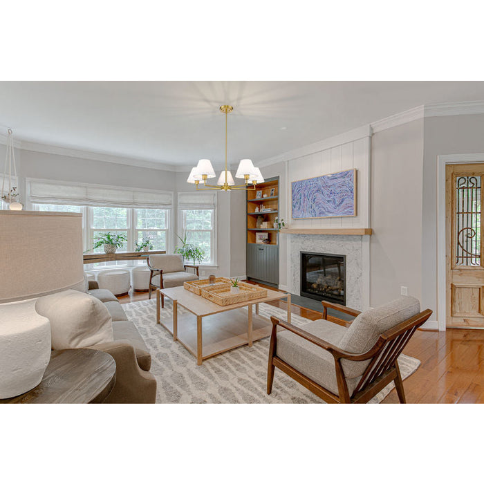 Leila Luxe Gold 5 Light 34 Inch Chandelier Z-Lite 744-34R-LG | theLightShop