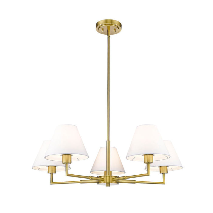 Leila Luxe Gold 5 Light 34 Inch Chandelier Z-Lite 744-34R-LG | theLightShop