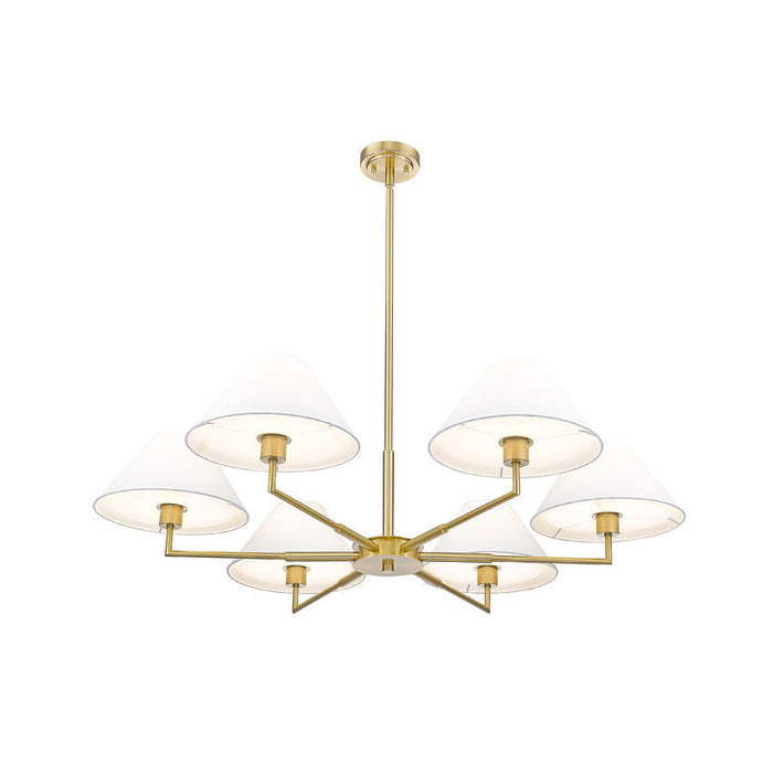 Leila Luxe Gold 6 Light 44 Inch Chandelier Z-Lite 744-44R-LG | theLightShop