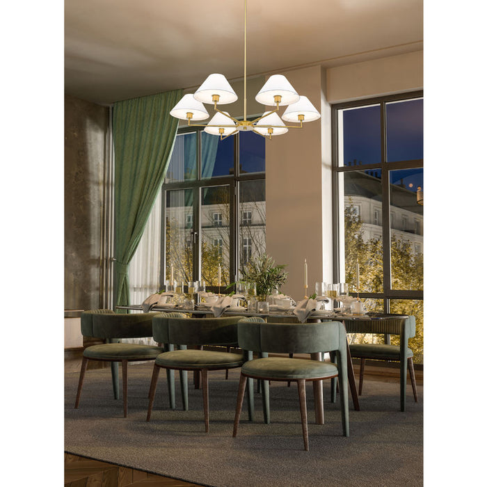 Leila Luxe Gold 6 Light 44 Inch Chandelier Z-Lite 744-44R-LG | theLightShop
