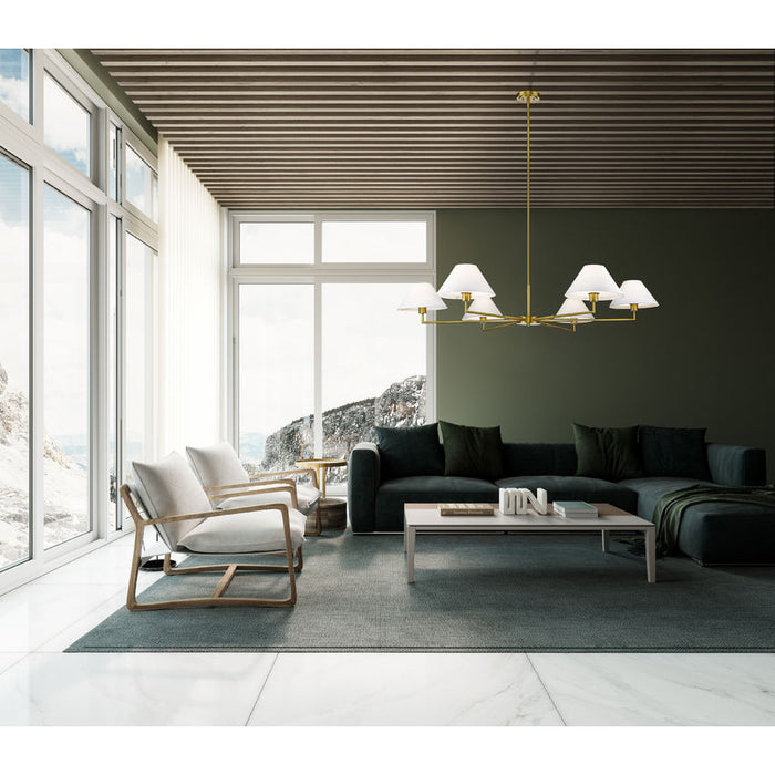 Leila Luxe Gold 6 Light 63 Inch Chandelier Z-Lite 744-63R-LG | theLightShop