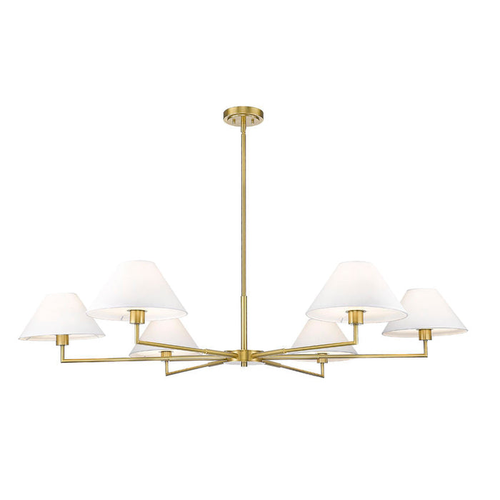 Leila Luxe Gold 6 Light 63 Inch Chandelier Z-Lite 744-63R-LG | theLightShop