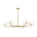 Leila Luxe Gold 6 Light 63 Inch Chandelier Z-Lite 744-63R-LG | theLightShop