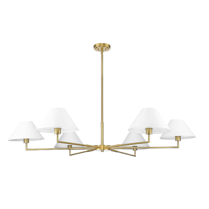 Leila Luxe Gold 6 Light 63 Inch Chandelier Z-Lite 744-63R-LG | theLightShop