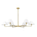 Leila Luxe Gold 6 Light 63 Inch Chandelier Z-Lite 744-63R-LG | theLightShop