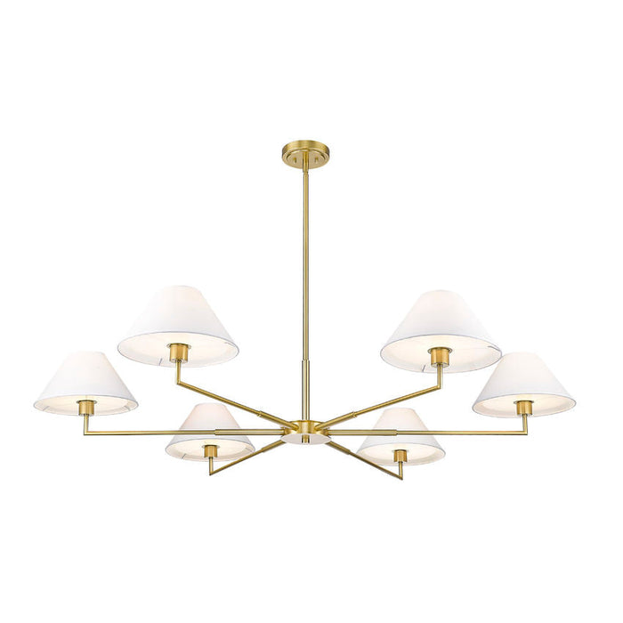 Leila Luxe Gold 6 Light 63 Inch Chandelier Z-Lite 744-63R-LG | theLightShop