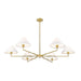 Leila Luxe Gold 6 Light 63 Inch Chandelier Z-Lite 744-63R-LG | theLightShop