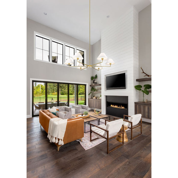 Leila Luxe Gold 6 Light 63 Inch Chandelier Z-Lite 744-63R-LG | theLightShop