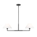 Leila Matte Black 2 Light 42 Inch Linear Chandelier Z-Lite 744-42L-MB | theLightShop